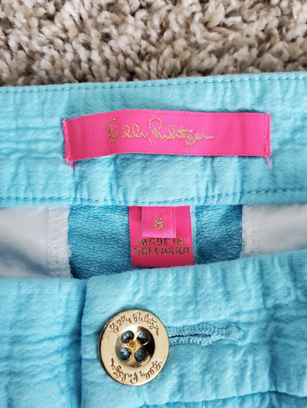 Lilly Pulitzer 5" Buttercup Scallop Hem Women's Shorts Sz 8 - Picture 5 of 7